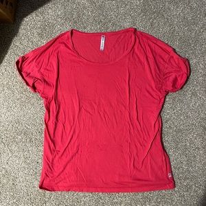 Worn once, Fabletics Red T-Shirt with Cuffed Sleeves